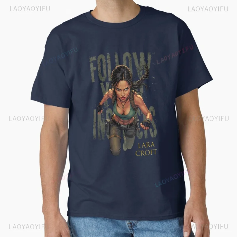 Lara Croft Tomb Raider 3 The Angel Of Darkness Unisex 80s Video Game Printed Tee Hipster Streetwear Game Lover Gift Top