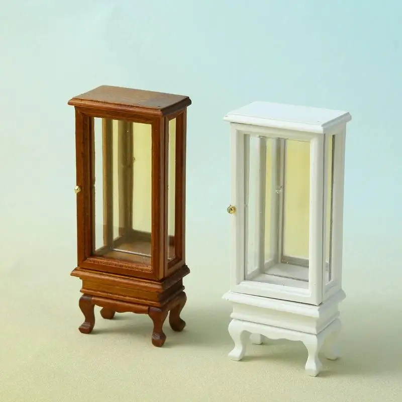 Vetrina per mobili in miniatura per case delle bambole Vetrina bianca pura per piccoli spazi Soluzione versatile per vetrine