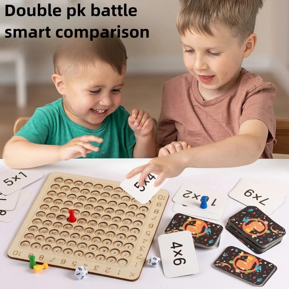 Wczesna edukacja dla dzieci 99 Tabela mnożenia Uczniowie szkół podstawowych Edukacyjny stół mnożenia dziewięćdziesiąt Zabawna gra planszowa Zabawki Pomoce dydaktyczne