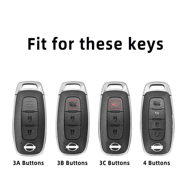 3 4 Buttons Remote Car Shell For Nissan X-trail T33 Qashqai J12 Teana Altima Ariya 2022 2023 TPU Key Case Cover Holder Keychain