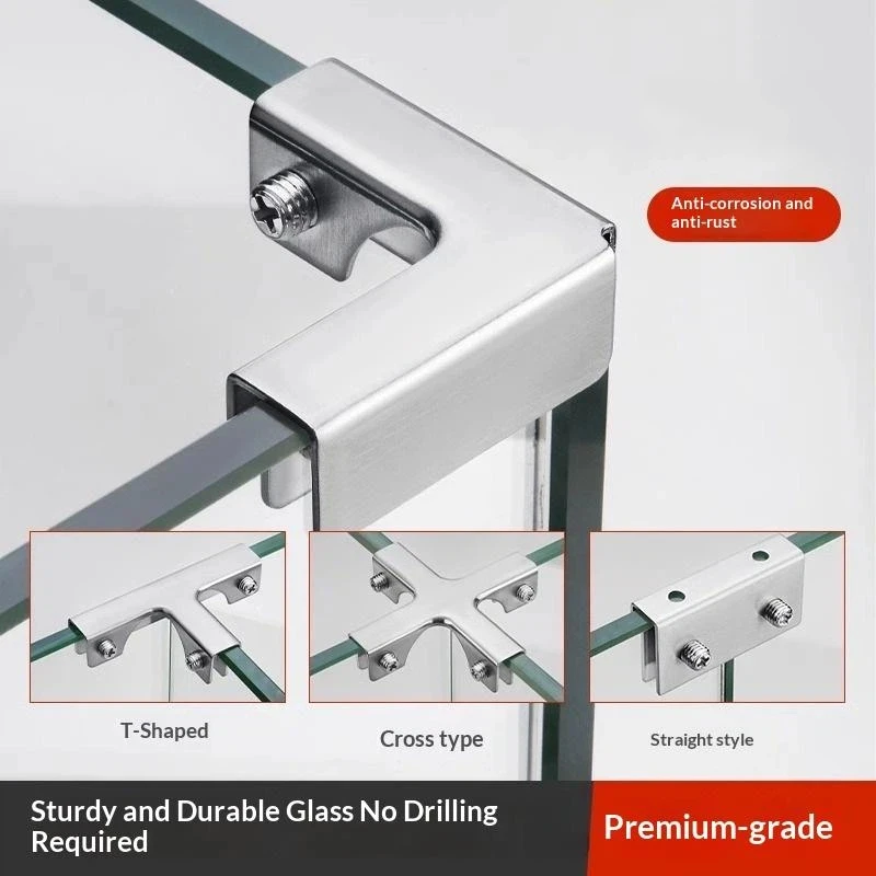 New-1PC Garden Fence Ceramic Tile Splicing DIY Panel Reinforced Clip Glass Clamp Combination Fixing Clip For Fish Tank Cabinet