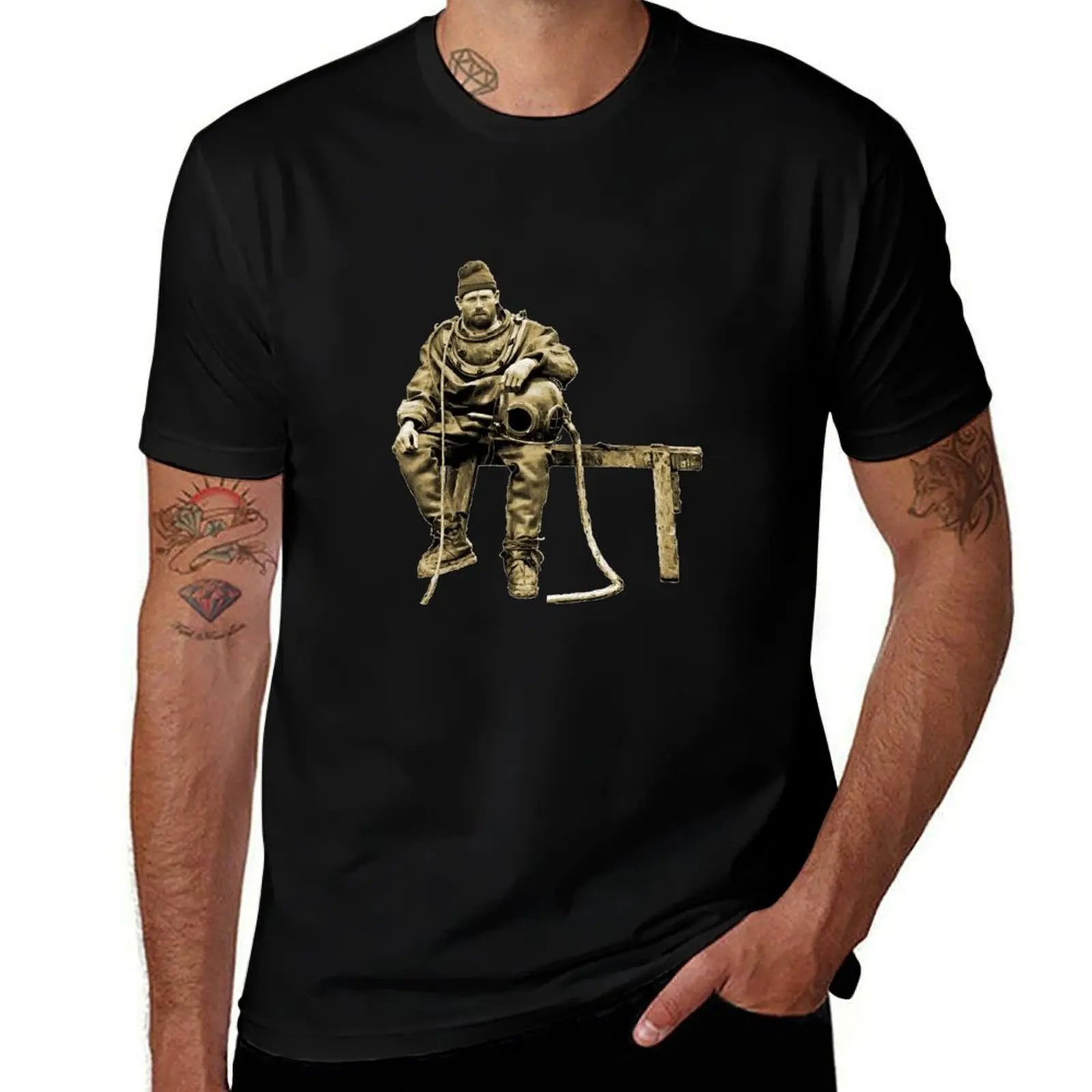 

Vintage 19th Century British Diver with Diving Helmet T-Shirt man tshirt man t shirts graphic T-Shirt