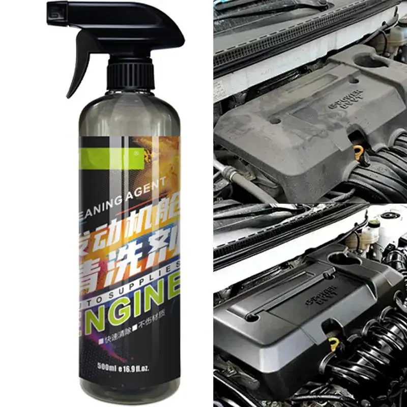 Engine Cleaning Spray Engine External Cable Care Cleaning Fluid 16.9 Oz No Need To Wash Engine Cleaner Carbon Deposit Removal