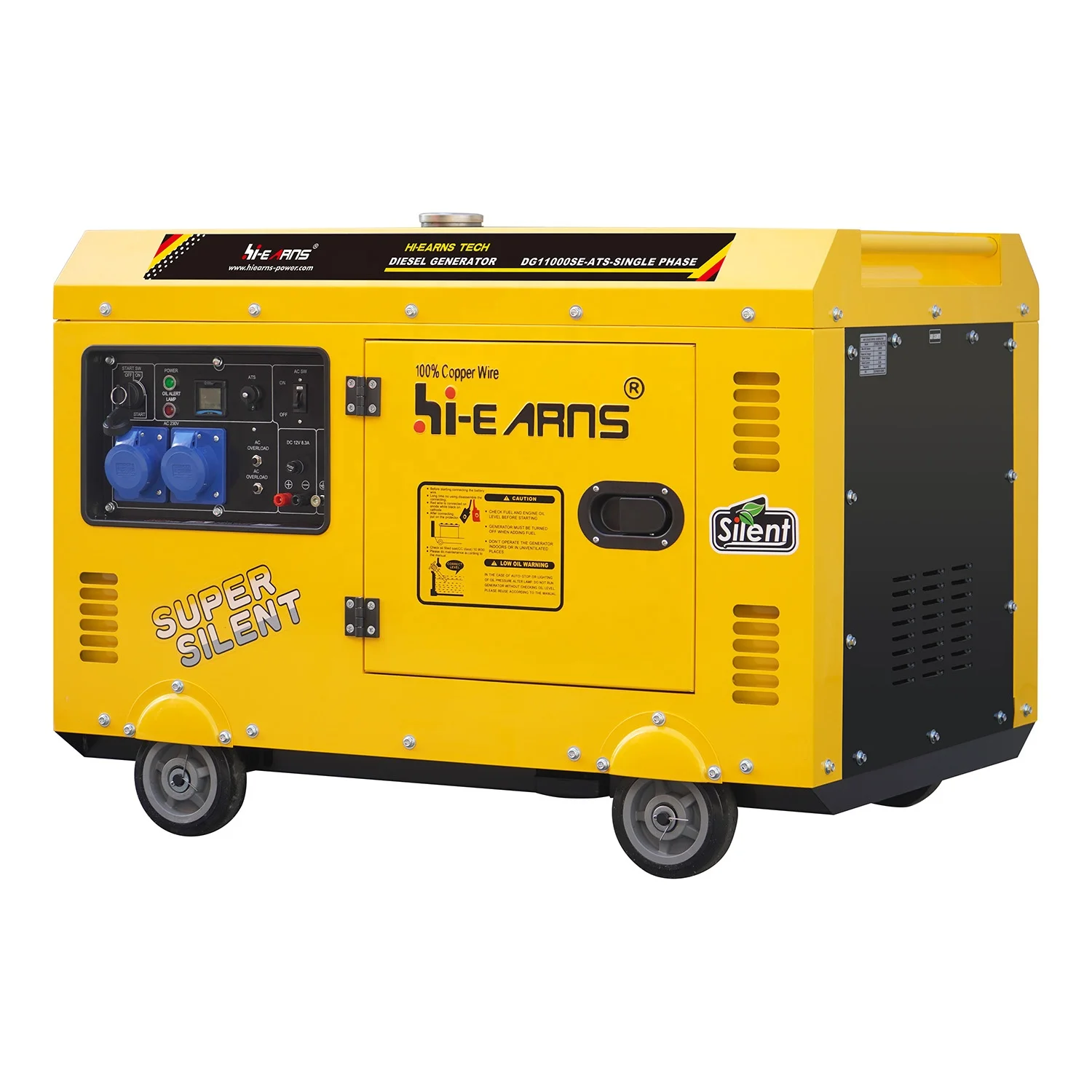 Hi-earns hot selling DG11000SE single cylinder air cooled  generator with ATS