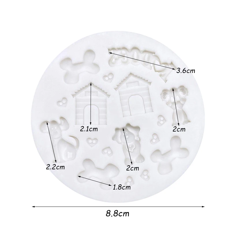 Bone Dog Silicone Cake Baking Mold Sugarcraft Chocolate Cupcake Resin Tools Fondant Decorating Tools