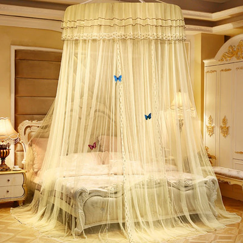 Children\'s Bed Canopy Mosquito Nets Curtain Bedding Home And Garden 1.2 Diameter Round Dome Tent Cotton Double Bed Mosquito Net