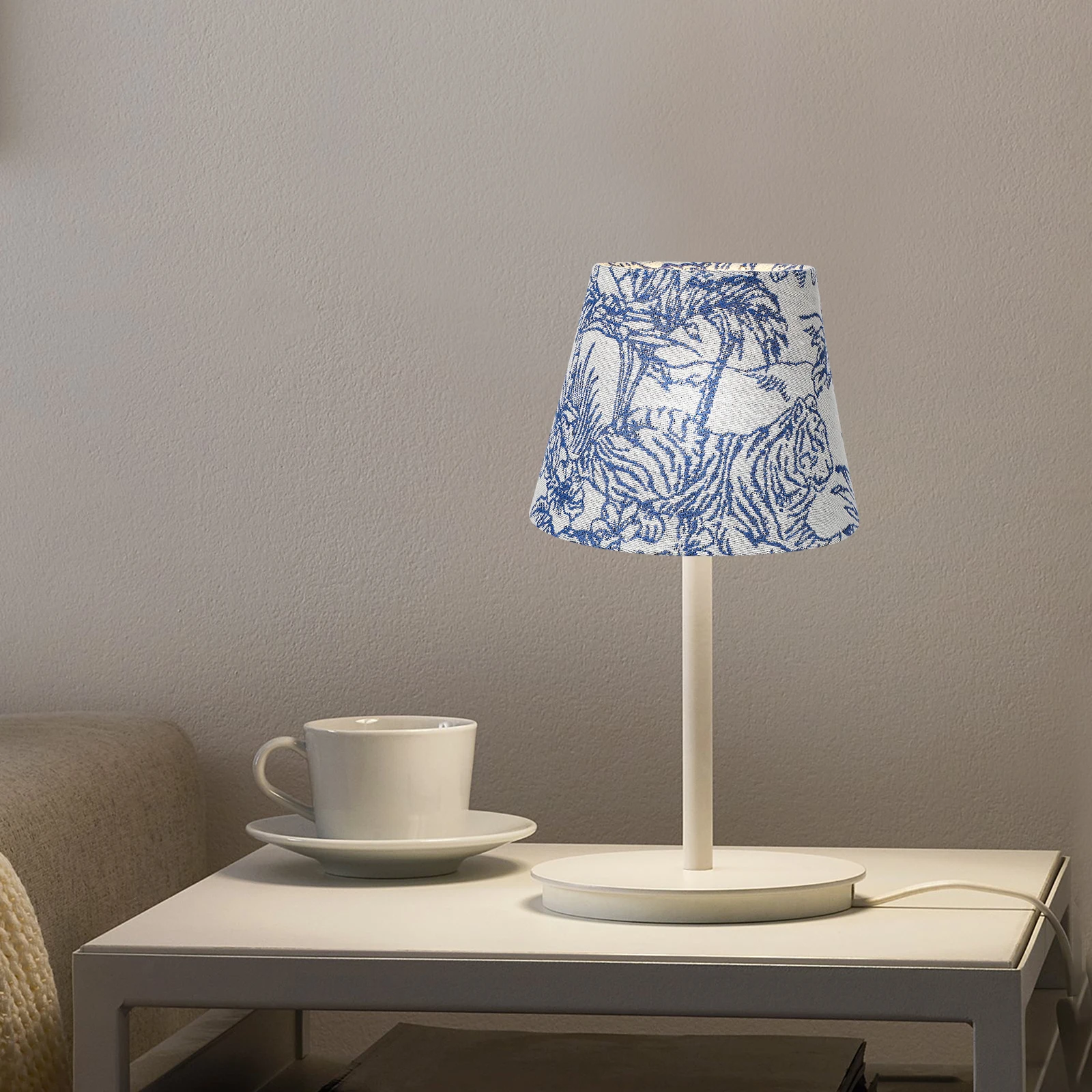 

Элегантный тканевый абажур с тропическим принтом, железный чехол для лампы для дома и офиса, декоративный абажур для теплого мягкого света