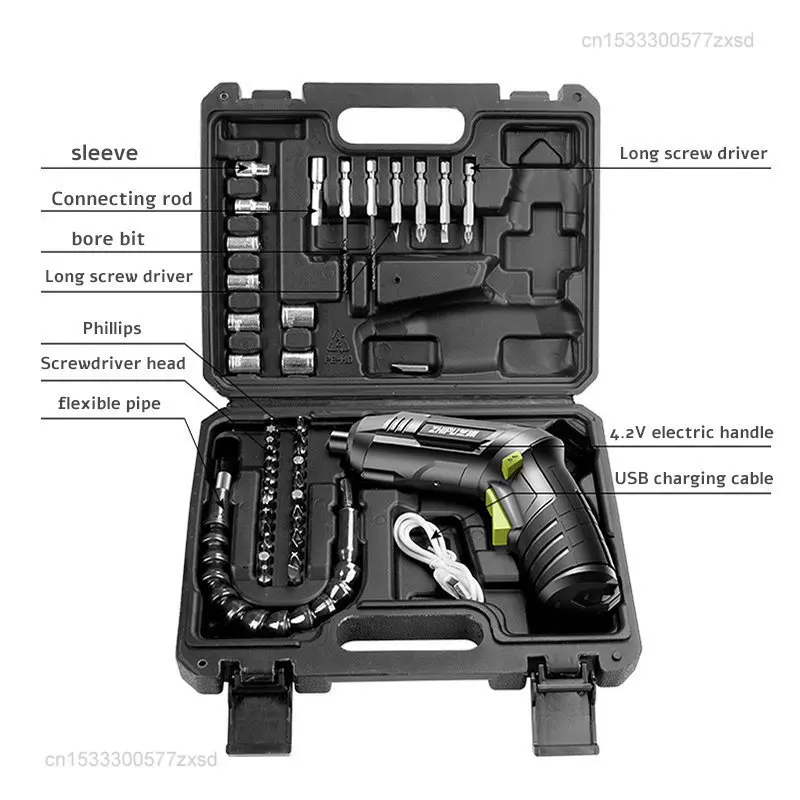 Imagem -06 - Youpin-conjunto de Chave de Fenda Elétrica sem Fio com Luz Led Mini Ferramenta Elétrica Multifuncional Carregamento Rápido Furadeira Elétrica