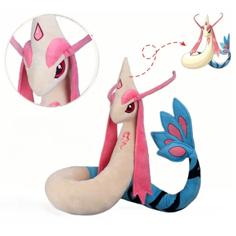 170CM Pokemon Milotic Plush Toys Huge Size Cartoon Doll Throw Pillow Dragonair Anime Stuffed Plushies Birthday Collection Gift