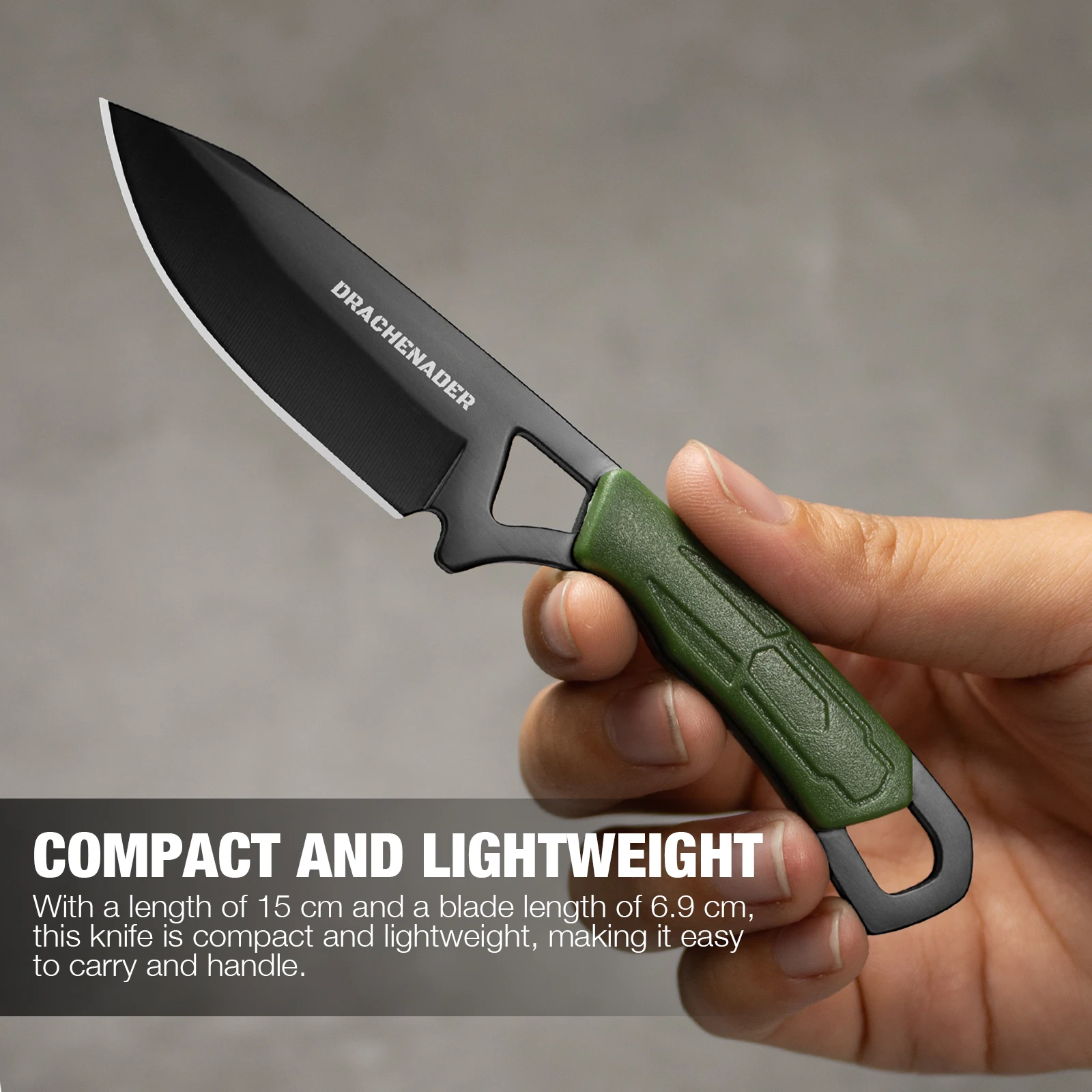 Full Tang Neck Knife Small Hunting Knife With Sheath And Neck Chain EDC Portability Camping Survival Fixed Blades