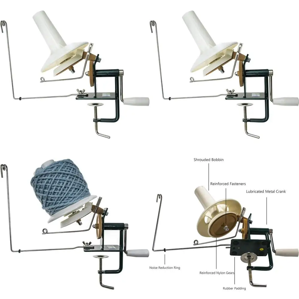 

10 oz Heavy Duty Metal Yarn Ball Winder for Fibers and Wool