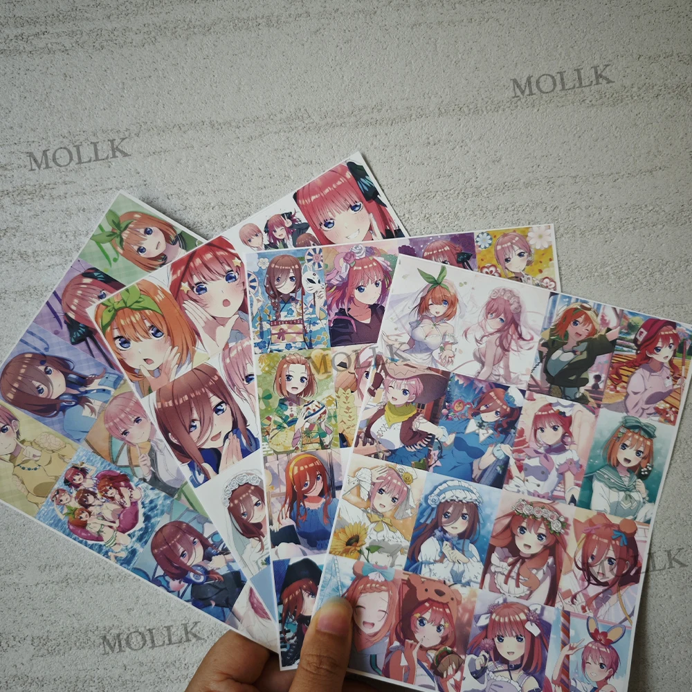 10/30/60 adet Kawaii Nakano Itsuki Yotsuba Anime çıkartmalar Quintessential Quintuplets Sticker estetik Nakano Nino Nino çıkartması