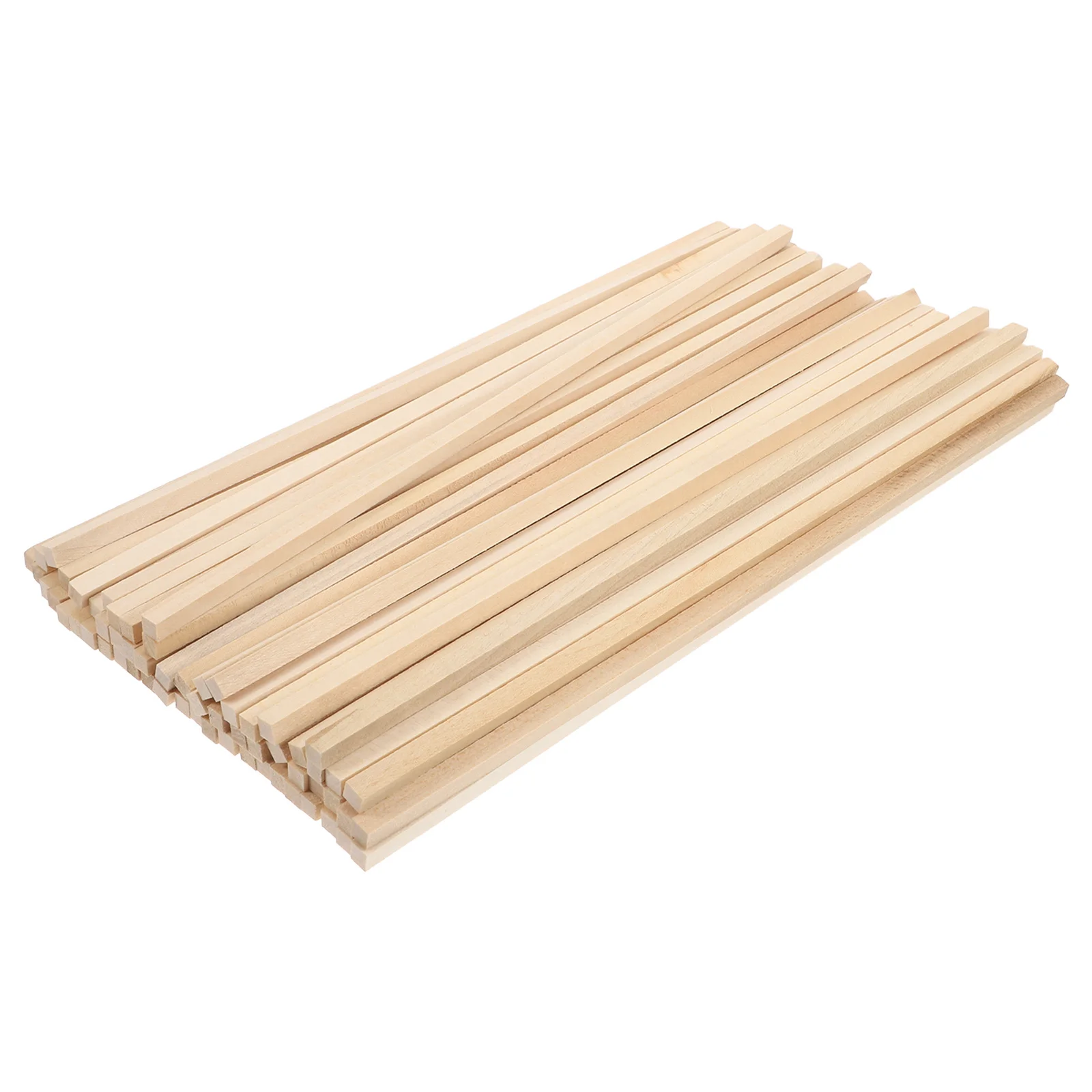 

60Pcs DIY Wooden Square Dowel Rods Unfinished Hardwood Craft Sticks 30.5x0.6cm for Woodworking Painting Home Decor