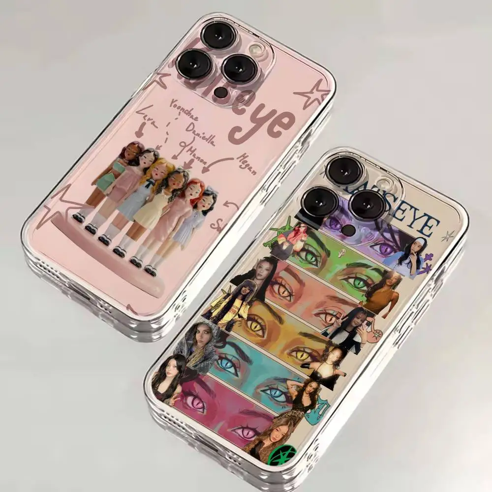 

KATSEYES Music Group Phone Case For iPhone 16,15,14,13,12,11,17 Pro,Max,Plus,X,XS,XR,SE,Mini Transparent Soft Cover