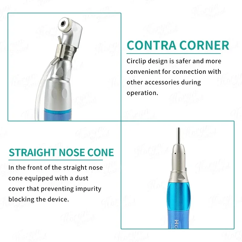 Colorful Den tal Surgical Air motor Contra Angle Staight Slow Speed Handpiece Sets