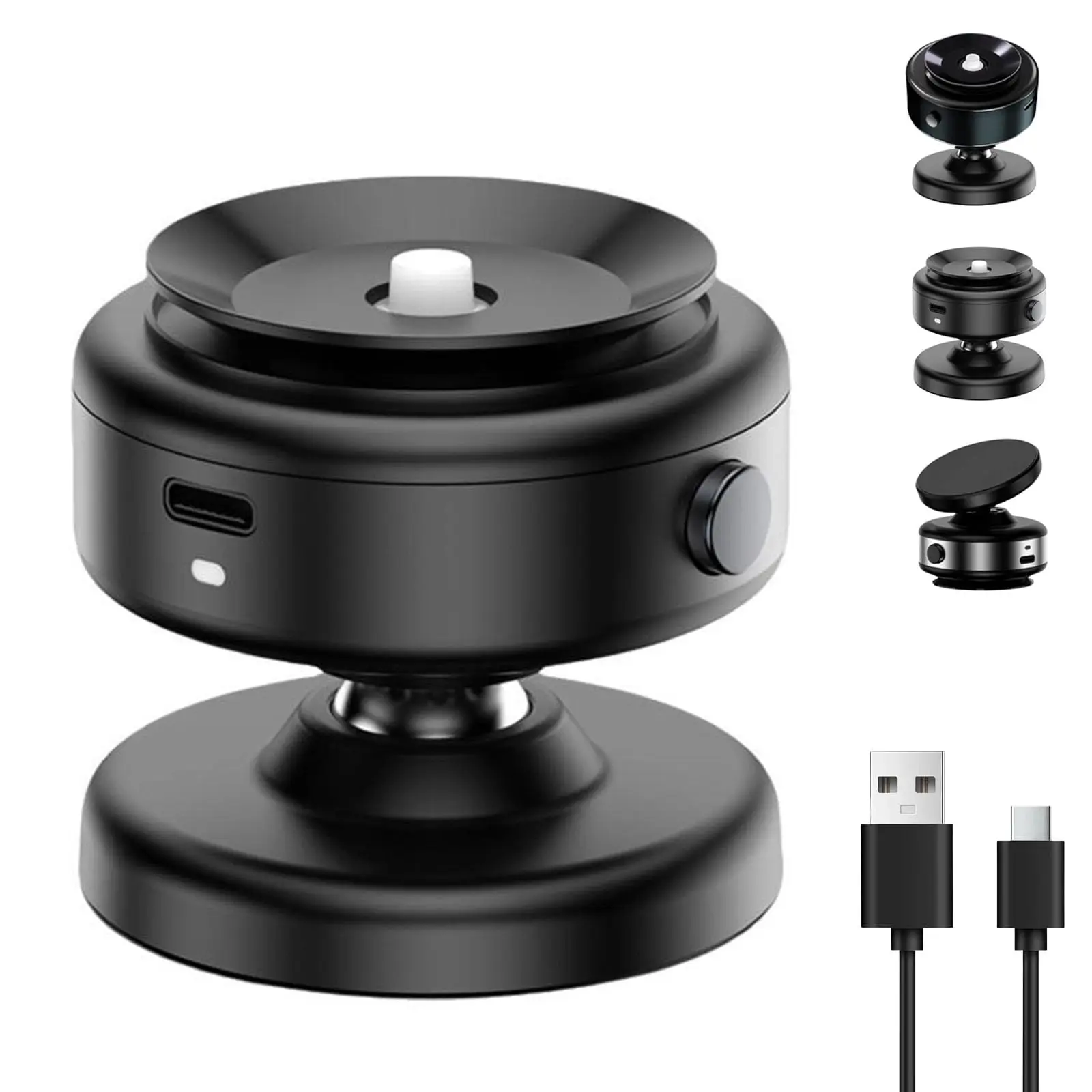 

360° Rotatable Car Magnetic Phone Holder, Vacuum Adsorption & Magnetic Adsorption Double-Sided Car Phone Mount