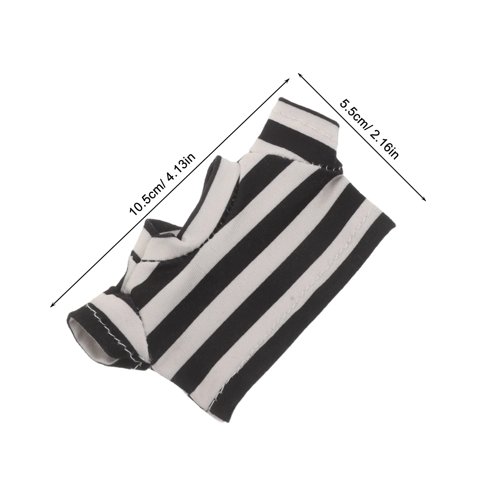 8 szt. Zestaw ubranek dla zwierząt 10,5x5,5 cm Bawełniane koszulki w paski dla pluszowych misiów Akcesoria do samodzielnego tworzenia strojów Ubrania na urodziny i Boże Narodzenie