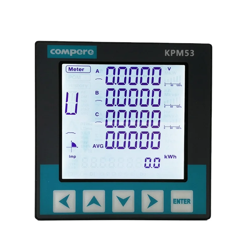 Compere KPM53 400V 3 Phase Multi Function Smart Energy Meter Intelligent High Quality Power Meter With RS485