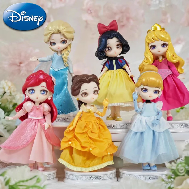 

Disney Princess Frozen Elsa BJD Dolls Toy Action Figures Model Toys Cute Anime Figurines Snow White Cinderella Ariel Girls Gifts
