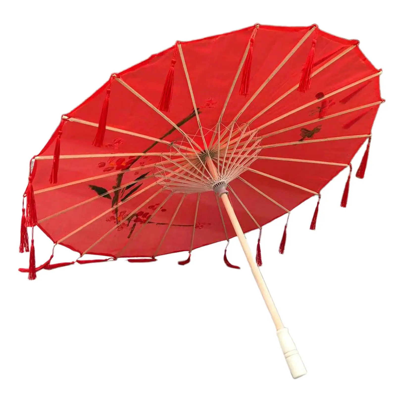 Retro Traditional Parasol Handmade Chinese Art Folding Beautiful Craft Oiled