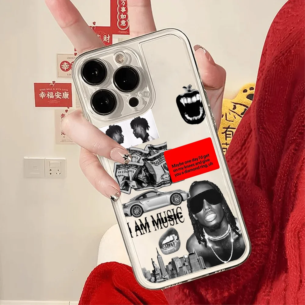 Rap P-playboi Carti Phone Case FUNDA For IPhone 12 11 13 14 15 16 17MINI Max Pro Plus Shockproof Soft Clear Back Cover