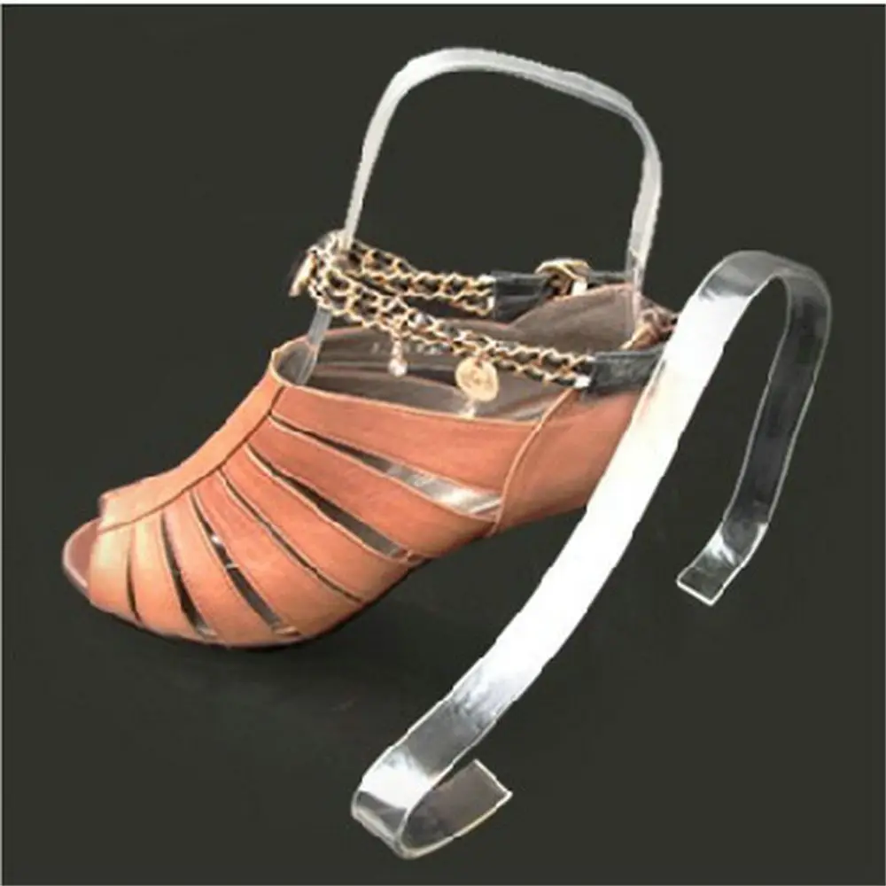 1Pc Transparent Elastic Acrylic Thickened Plastic Sandals Shoe Store Shoes Display Stand Anti-wrinkle Anti-flat Inserts Holders