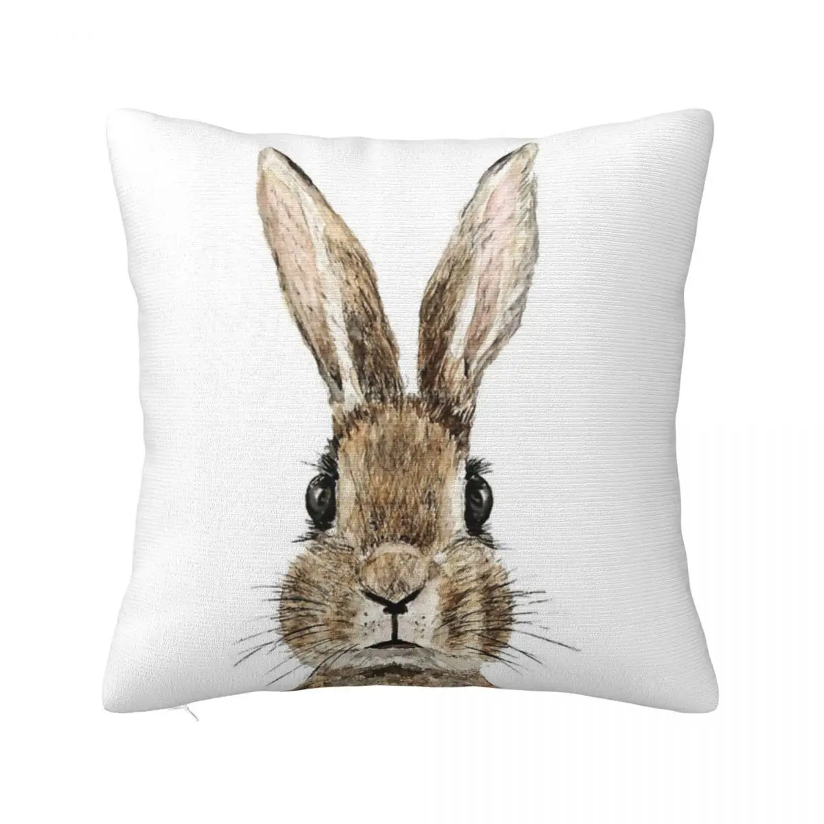 Hand Painted Cute Innocent Rabbit Pillow Cover Travel Pillow Decorative Pillowcase Pillow Case Pillow Cover