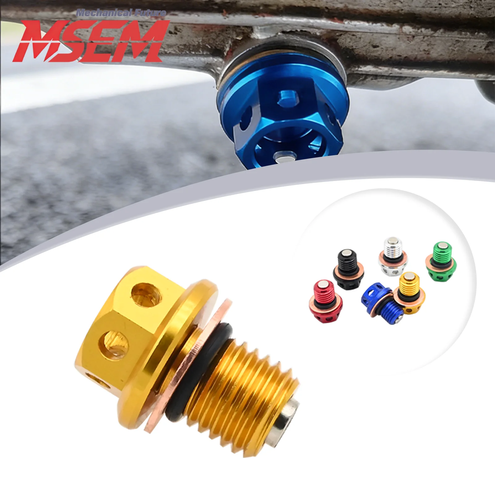 For Honda CB250/350/400/450/500/550/600/650/750 1981-98 M12*1.5 CNC Engine Crankcase Magnetic Oil Drain Plug Bolt Screw Replaces