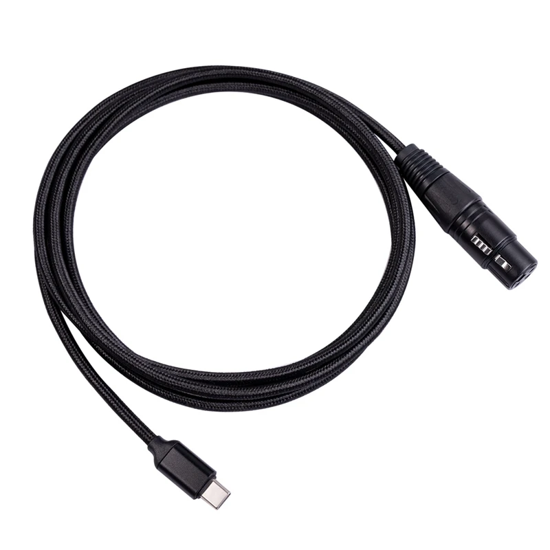 

USB C To XLR Female Cable, USB C Microphone Cable Type C Male To XLR Female Mic Link Studio Audio Cord (2M/6.6FT)