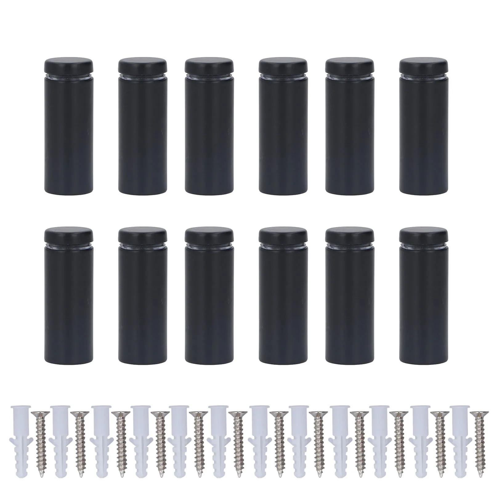 12Pcs Standoff Screw Stainless Steel 19x50mm Wall Mount Advertising Screw Fastener Set Kit