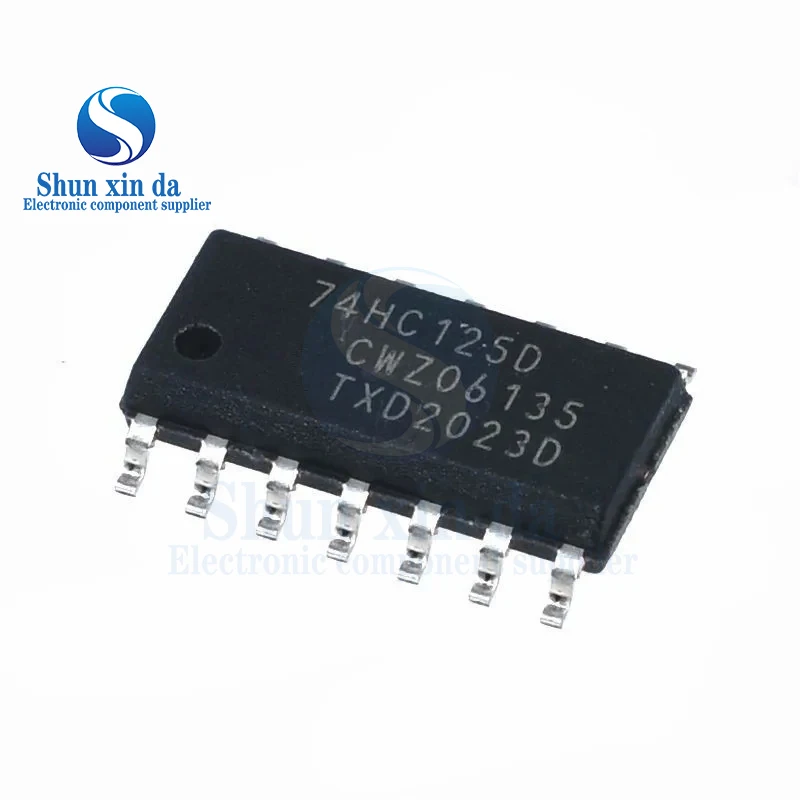 20PCS 74HC125D SOP-14 74HC125 SN74HC125DR SN74HC125D HC125 SMD IC Quad buffer/line Driver 3-state