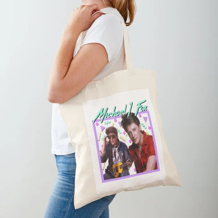 

80s Michael J Fox Tote Bag hand bag ladies Handbags women Women's shopper bag Beach