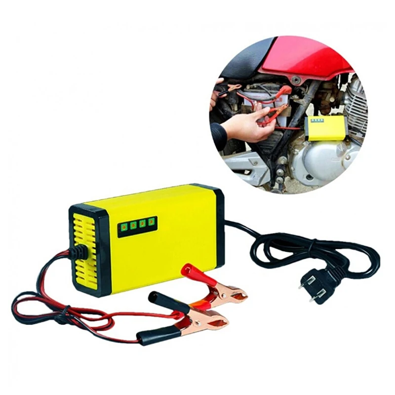 Mini Portable 12V Car Motorcycle  LED DisplayBattery Charger Adapter Power Supply Auto Smart Battery Charger