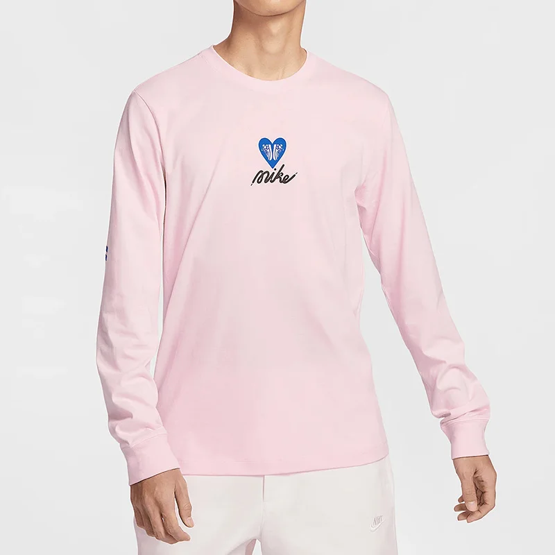 Nike Men's Knitted Long-Sleeved Round-Neck Printed Fashionable Multi-Functional Sports and Casual T-Shirt HV9808-663