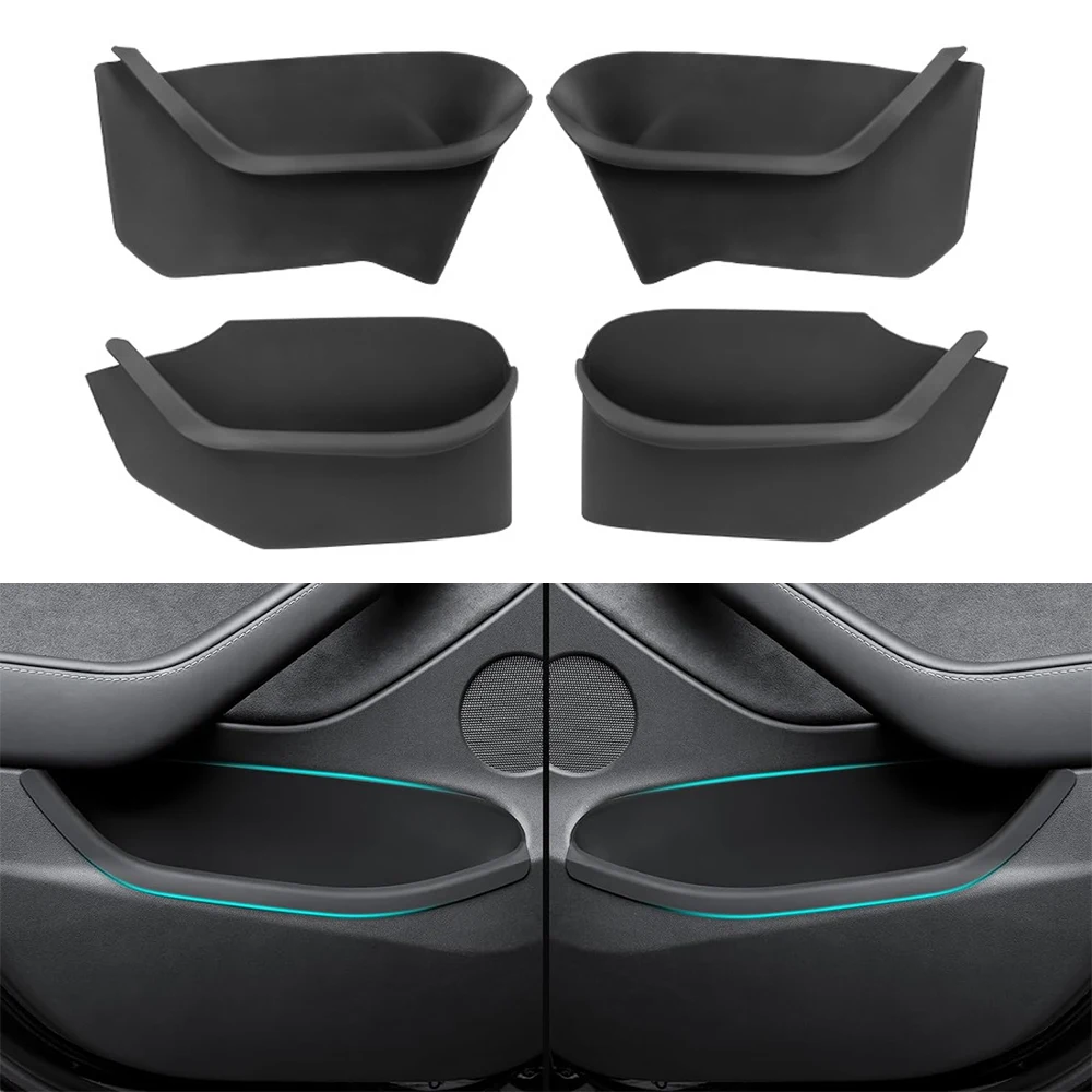

Door Side Storage Organizers for Tesla Model Y Model 3 Highland Waterproof Box Pocket Slot Tray Protector Accessories
