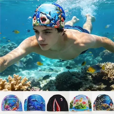 Comfort-Fit Swim Cap, Stretchy & Quick-Drying, Perfect for Adults, Teens & Kids Swimming Practice and Water Sports