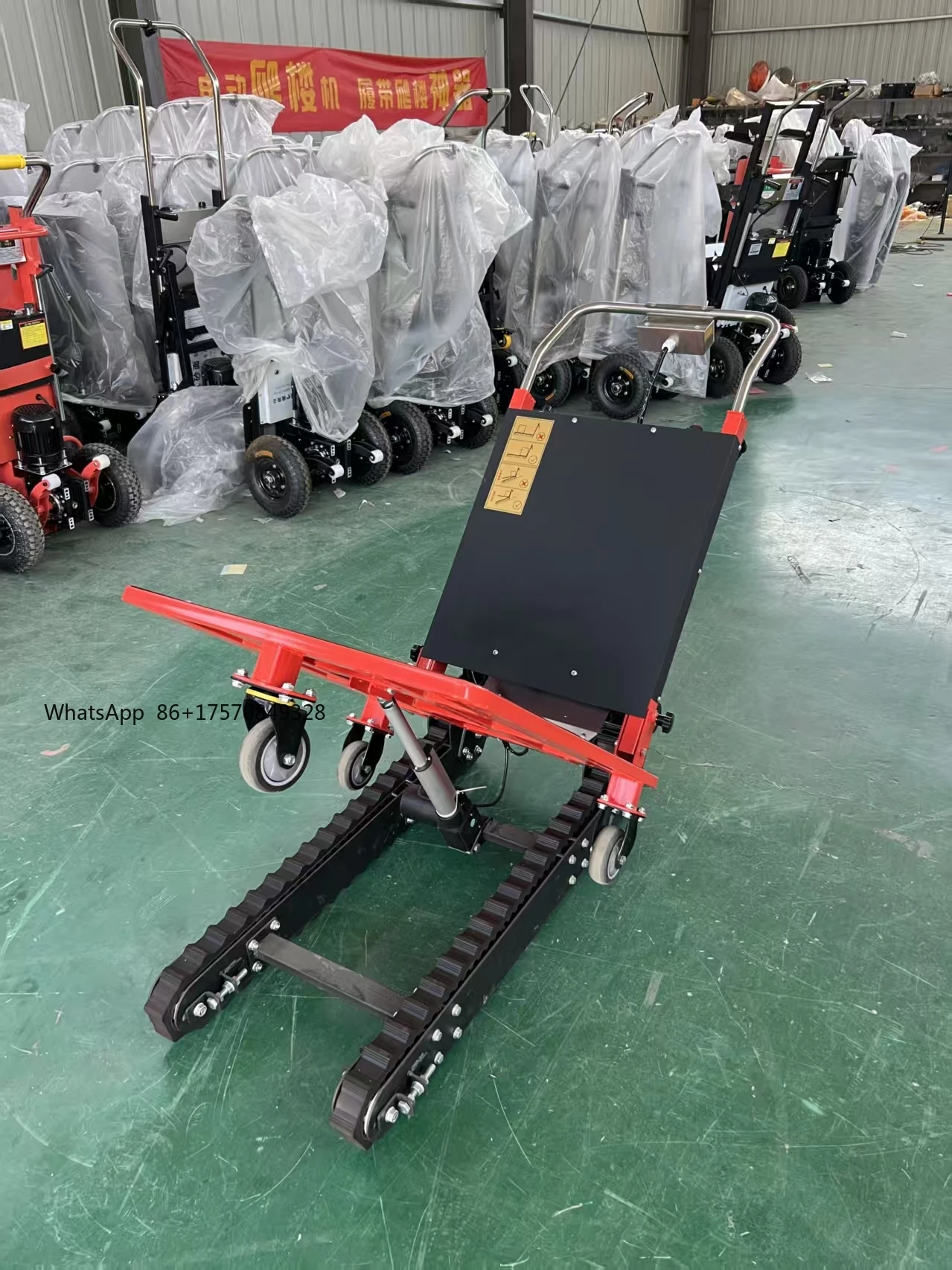 

Power Stair-climbing Load Cart, Quiet Foldable Stair Hauler, Tracked Stair-climbing Expert