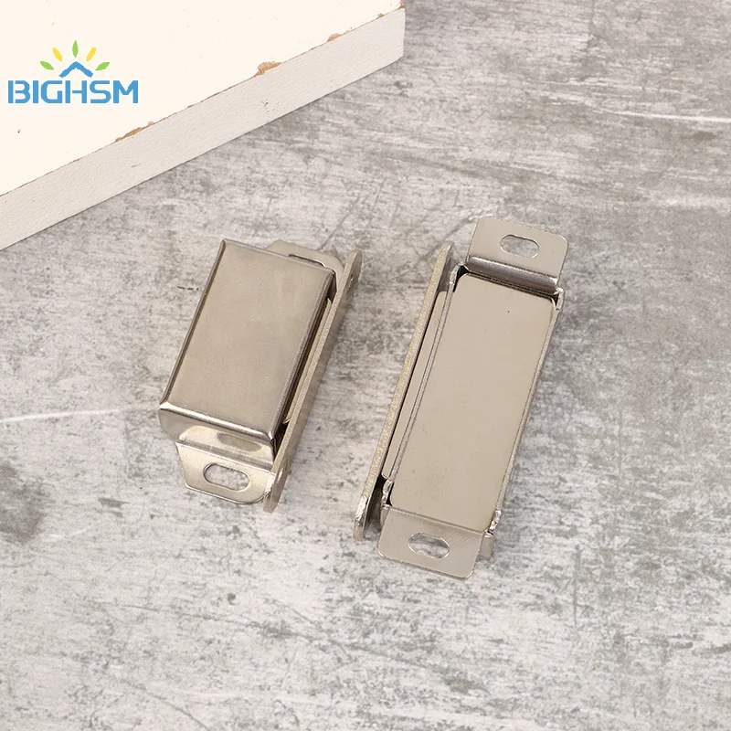 สแตนเลสสตีลประตูแม่เหล็กจับ Strong Heavy Duty ตู้แม่เหล็กตู้ครัวจับแม่เหล็กสลักสําหรับประตูตู้