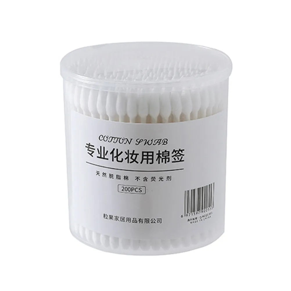 400Pcs Cotton Swabs Double Tipped Hygienic Absorbent Cotton Stick for Face Body Dust Cleaning Makeup Use Travel Home