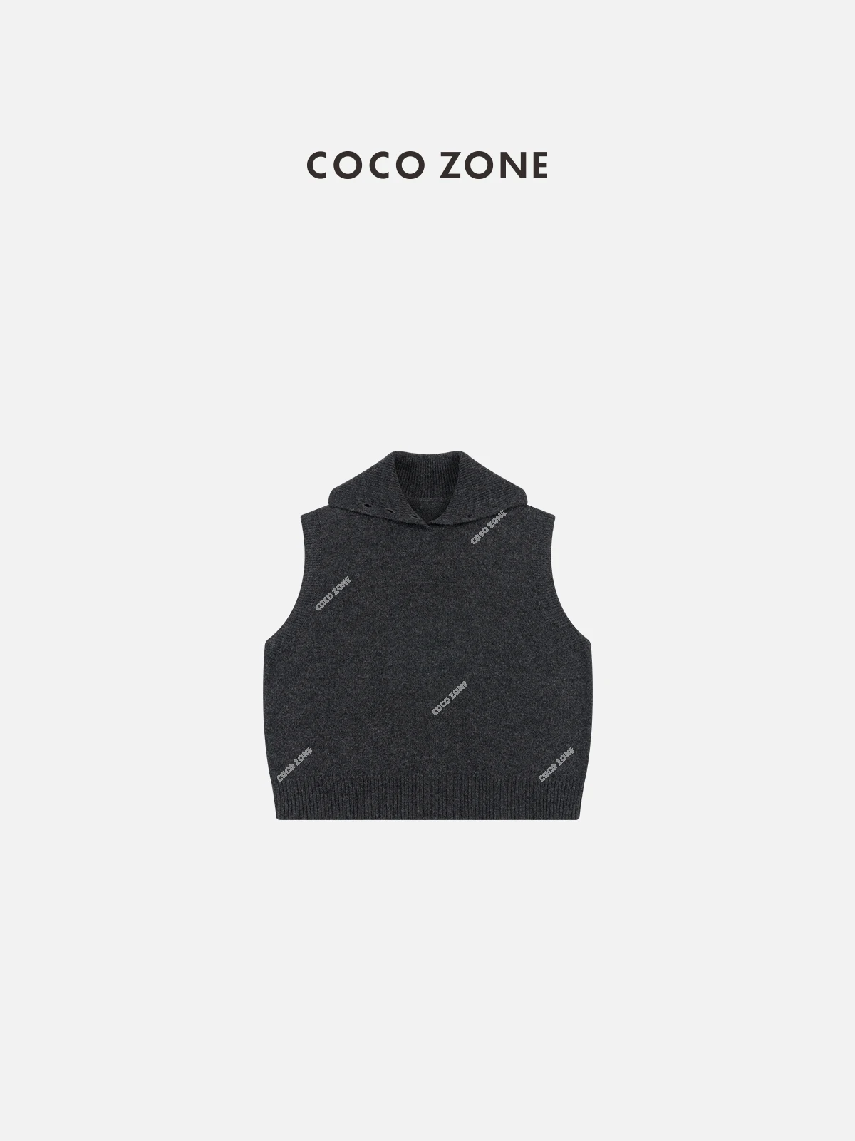 

Модный женский вязаный жилет из 100% шерсти в стиле OX Street: универсальный повседневный трикотаж для города