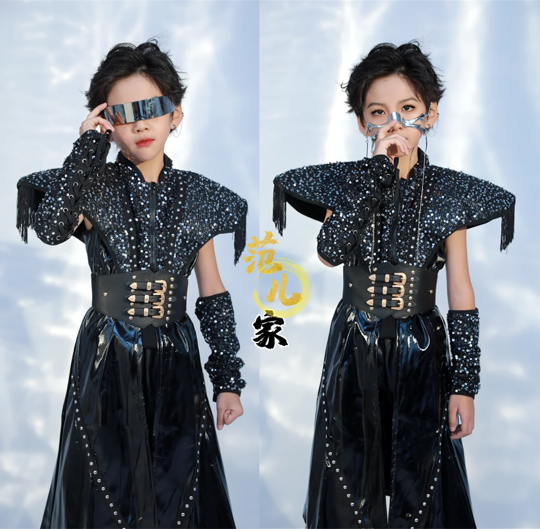 

Одежда для подиума для девочек, костюм для уличных танцев в стиле джаз, хип-хоп, сценическая одежда K-pop, китайская танцевальная одежда Kongfu для детей