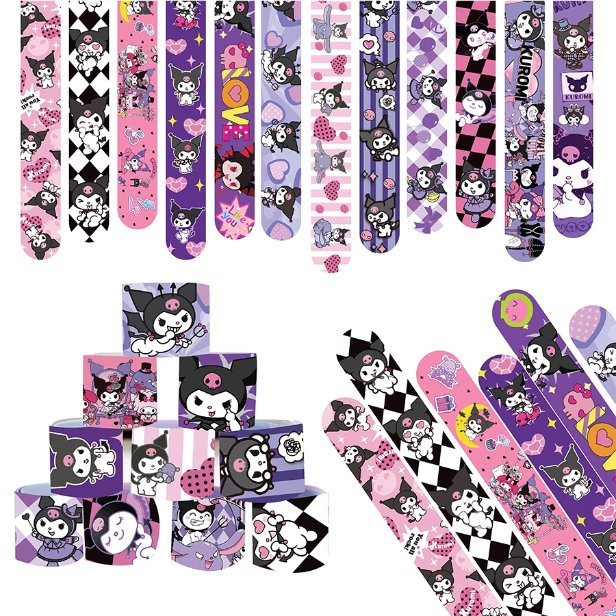 Kawaii سانريو موضوع حفلة لصالح كورومي صفعة سوار هدايا حفلة عيد الميلاد المفاجئة أساور للأطفال عيد الميلاد لوازم الديكور