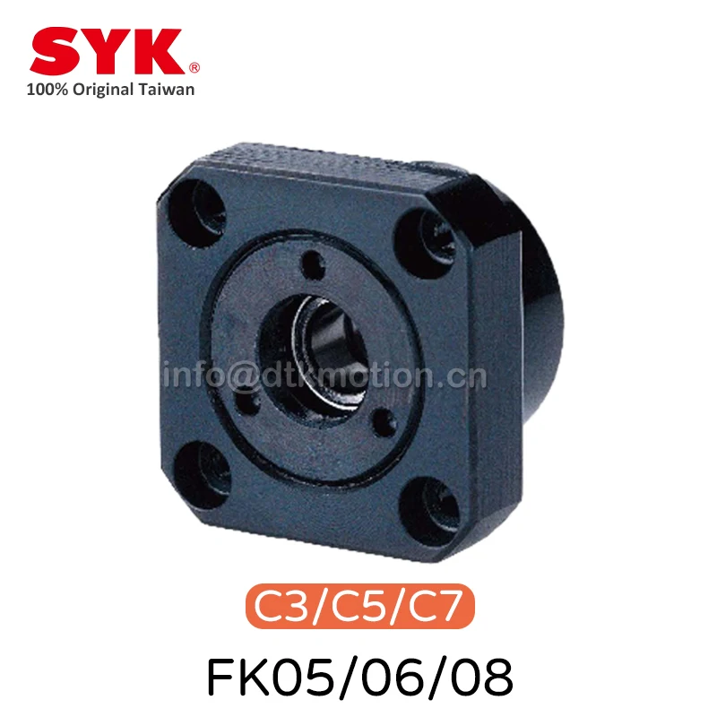 

SYK Taiwan Support Unit Professional FK05 FK06 FK08 Fixed-side C3 C5 C7 Ground Ballscrew TBI HIWIN SFU 1204 CNC Parts High