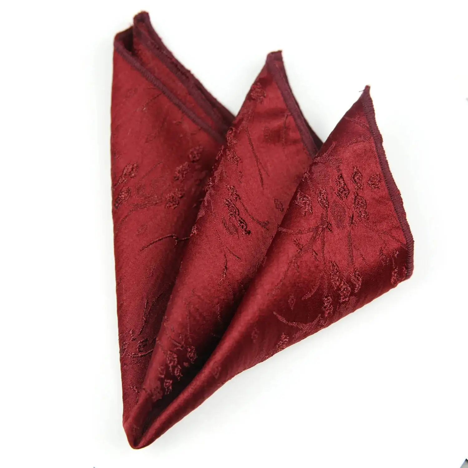 Men's Black & White Floral Pattern Pocket Square Handkerchief