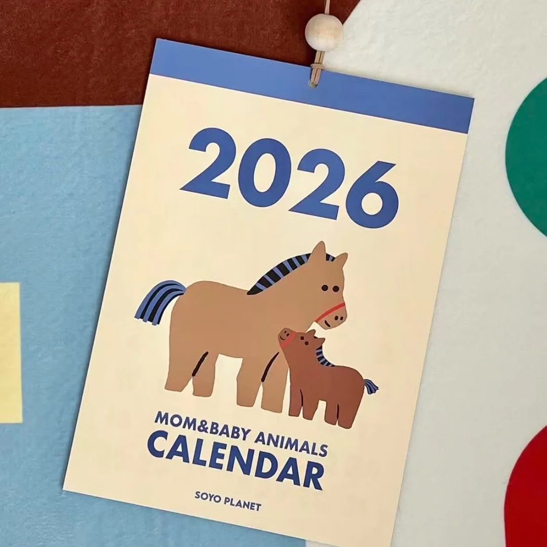 

2026 Cute Horse Wall Calendar Design Creative Wall Art Photo Shoot Prop