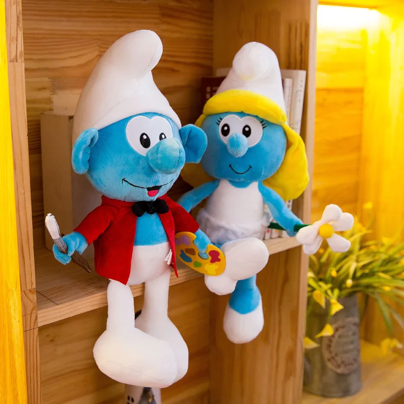 40cm Blue Elf  Painter Engineer Chef Modeling Plush Toys Cartoon Plush Toy Children's Birthday Gifts