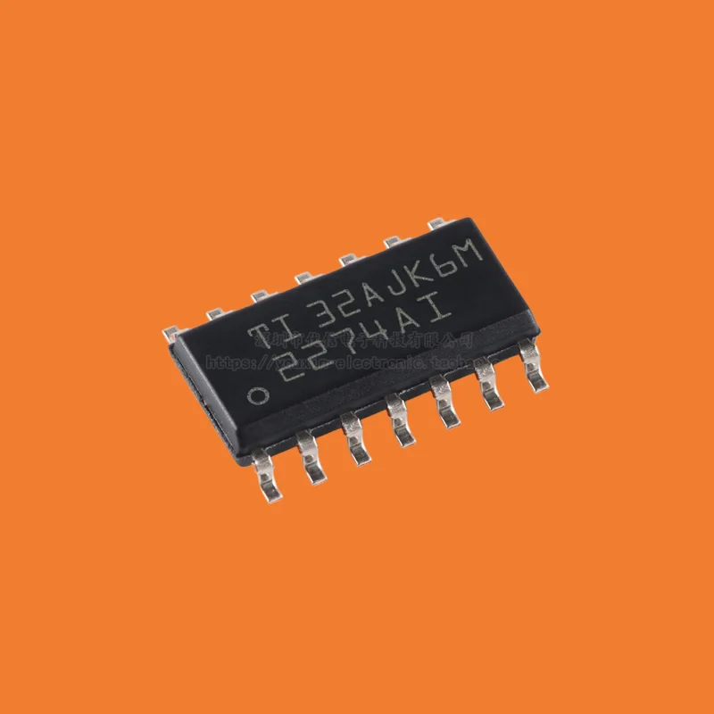 10PCS/original genuine patch TLC2274AIDR SOIC-14 rail to rail four channel operational amplifier chip