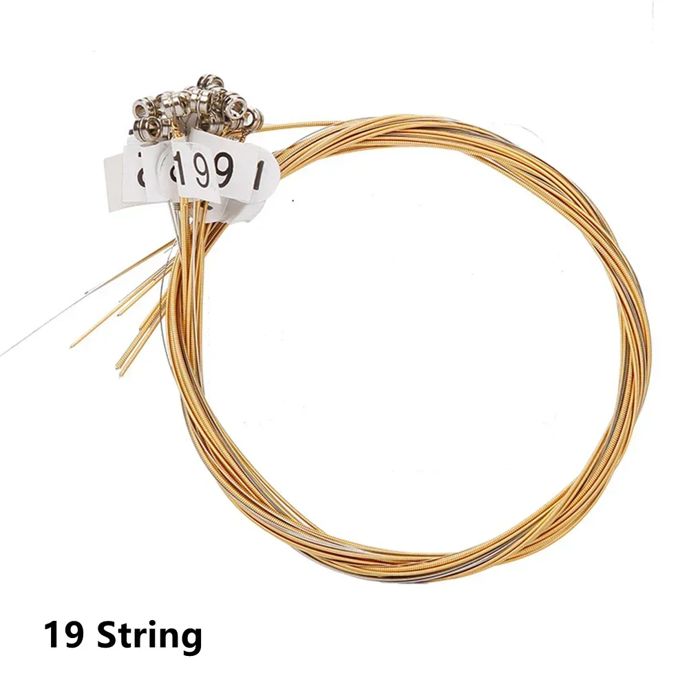 15/16/19/21/24Strings Lyre Brass Strings Set Lyre Harp Nylon String Replacement For Musical Instrument Laiya Piano String