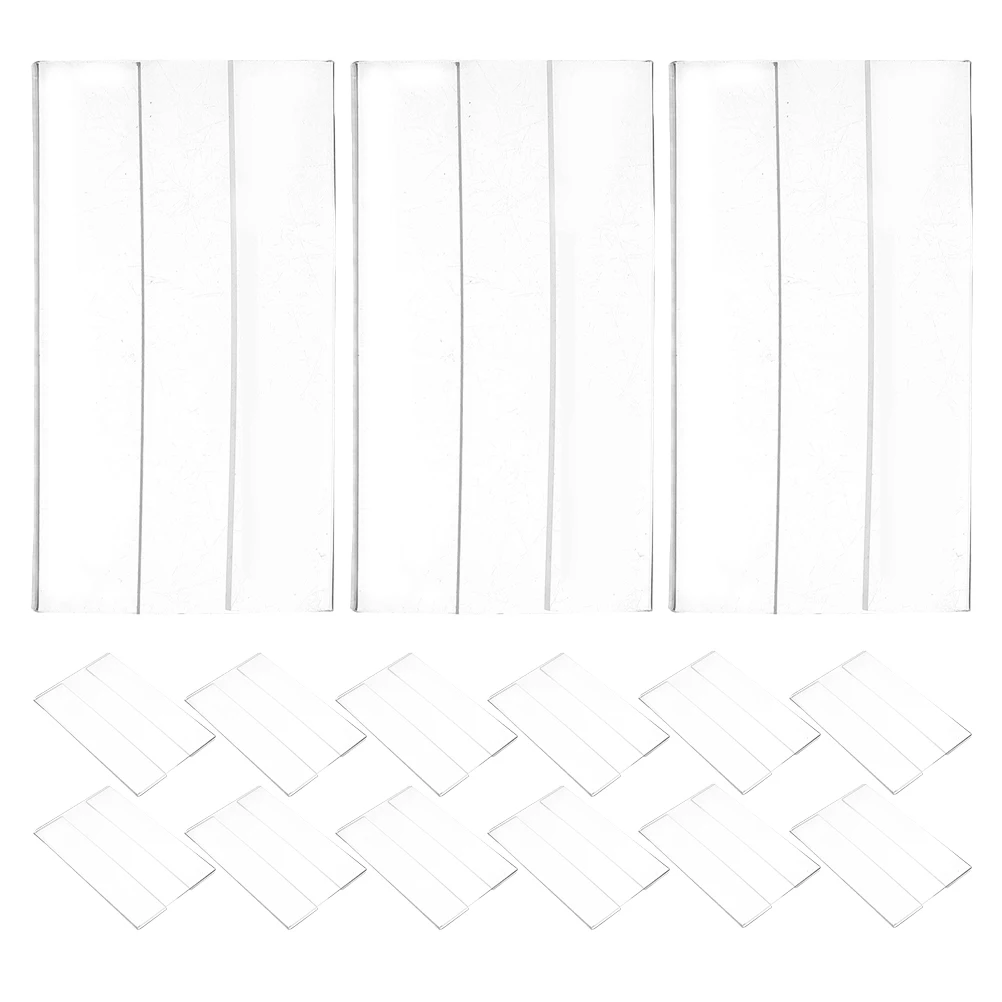 

20 Pcs Flat Price Tag Display Stands Library Shelf Label Holders Acrylic Tags The Sign Wire Transparent Rack