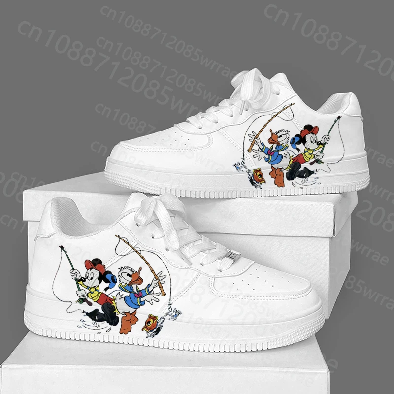 

Обувь с Микки и Минни Маус, высокие кеды для девочек-подростков и мальчиков, уличная баскетбольная спортивная повседневная мужская и женская обувь, кроссовки с 3d принтом